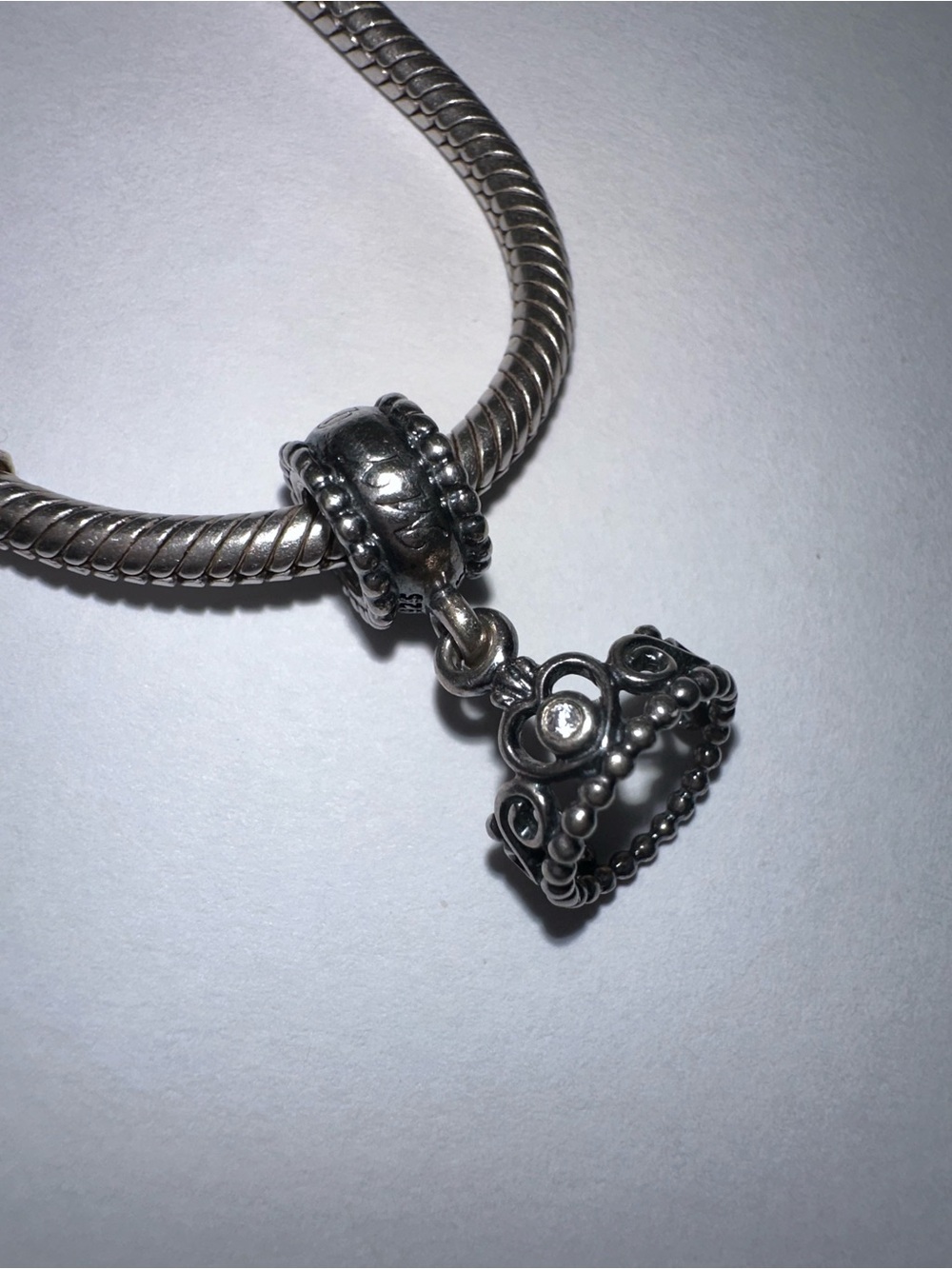 Pandora My Princess Tiara Dangle Charm ALE 925 Retired #791117CZ